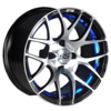14" PURSUIT WHEEL- MACHINED/BLUE