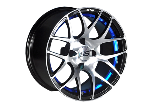 NIVEL 14" PURSUIT WHEEL- MACHINED/BLUE