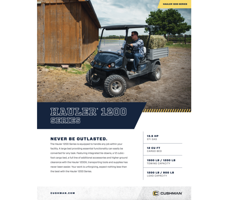 2025 CUSHMAN HAULER 1200X EFI