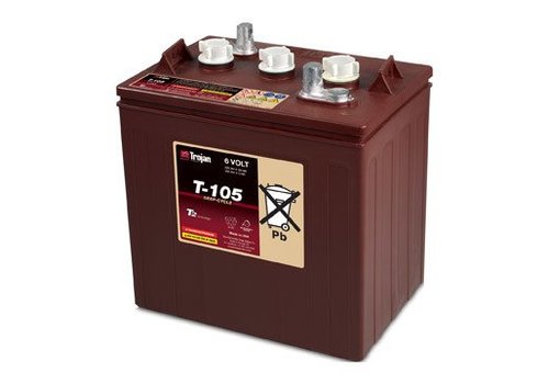 TROJAN T105 TROJAN 6 VOLT BATTERY:  115AMP HOURR