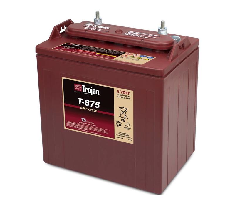 T875 TROJAN 8 VOLT BATTERY: 115AMP HOUR