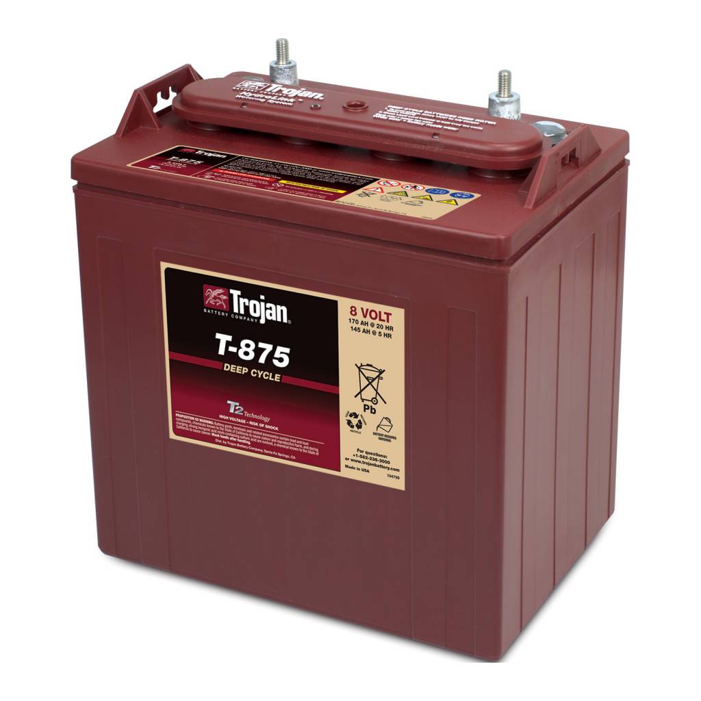 Trojan T 875 8 Volt Golf Cart Battery Dixielectricar