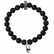 King Baby 8mm onyx bracelet skull bead