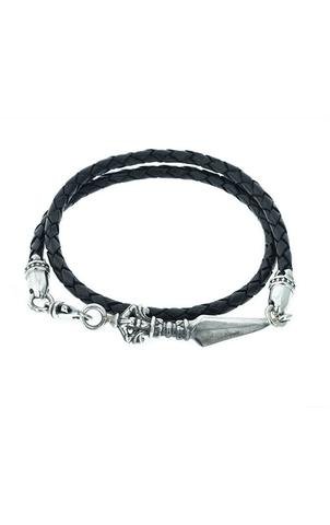 King Baby Double Wrap black braid vajra clasp bracelet