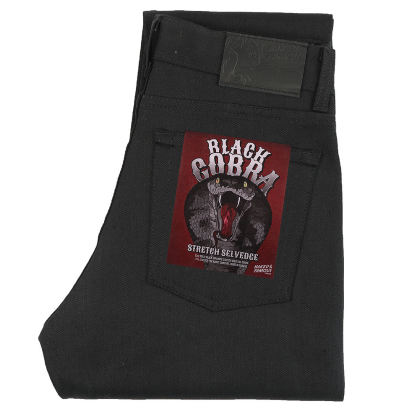 Naked & Famous  High Skinny Black Cobra Stretch Selvedge Jean