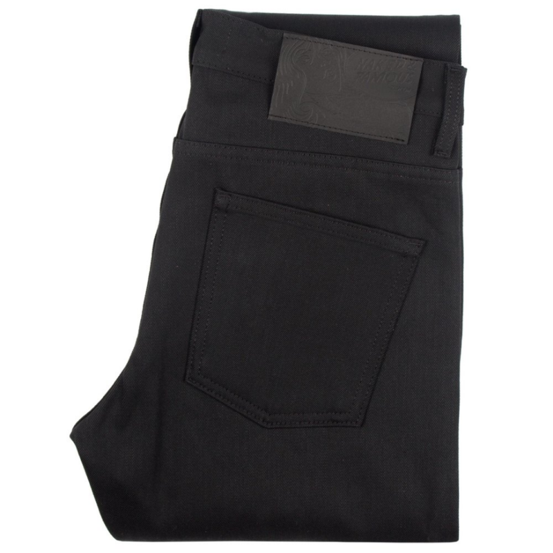 Naked & Famous Naked & Famous Super Skinny Guy Solid Black Selvedge Jean