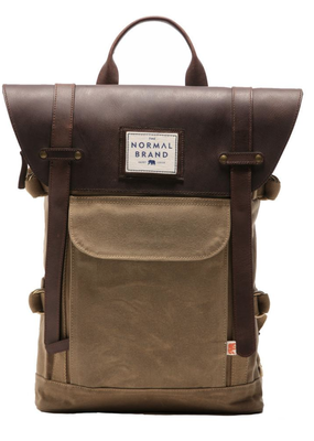 Normal Brand Normal Brand  Top Side Leather Backpack