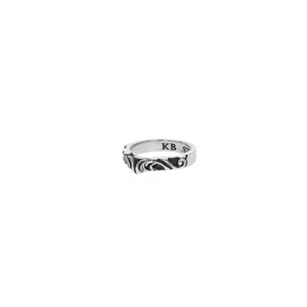 King Baby Valleyed Scroll Ring