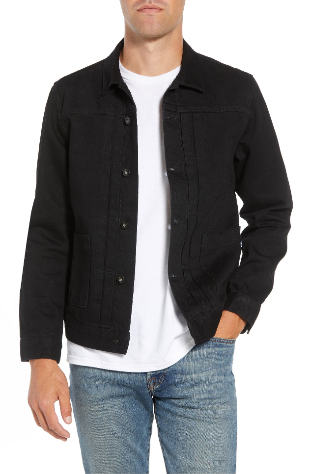 black lv jean jacket