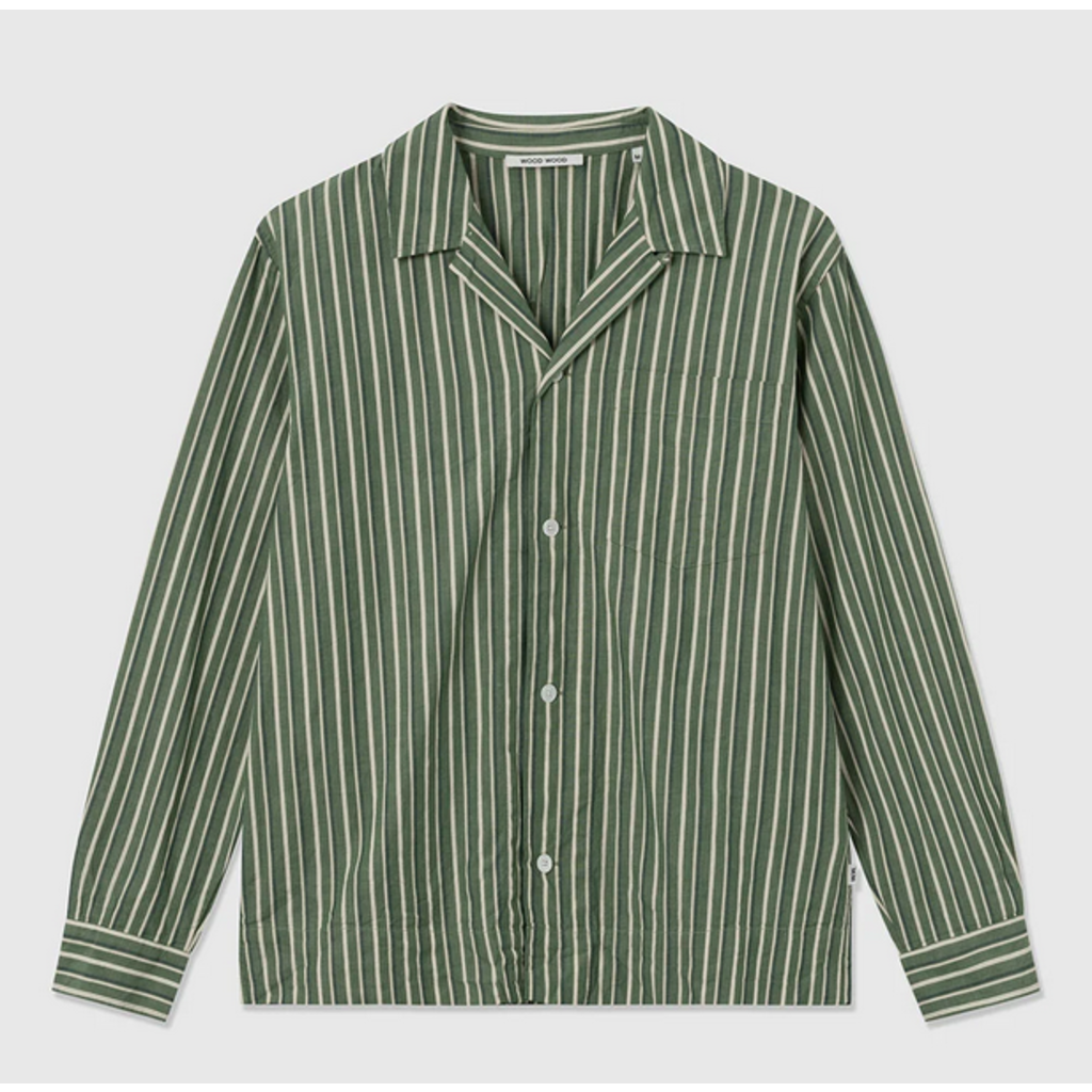 Wood Wood Wood Wood Jason Dobby Stripe Shirt