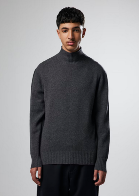 No Nationality NNO7 Clark Wool Mock Neck Sweater