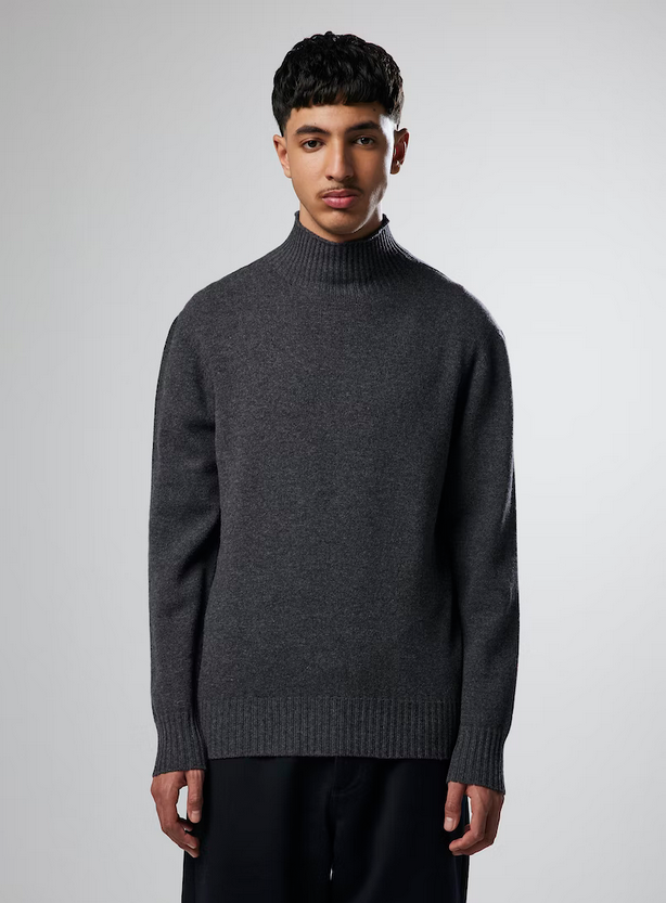 mens wool mock neck sweater