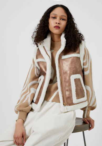 French Connection Balia Faux Fur Gilet 