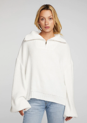 Chaser Chenille Sweater Knit Half Zip Pullover