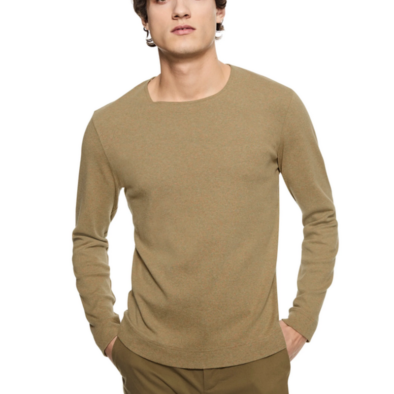 On This Day OTD Ribbed Long Sleeve Ribbed Cotton Crewneck