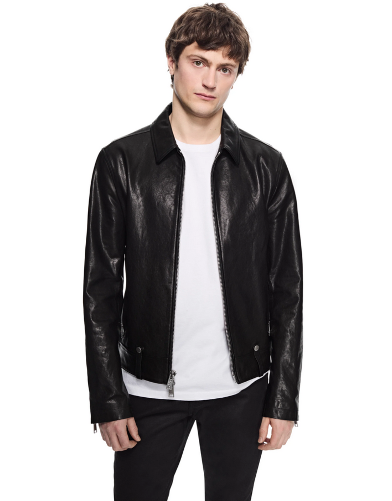 OTD Leather Lace-Up Jacket - Franklin Road Apparel Company