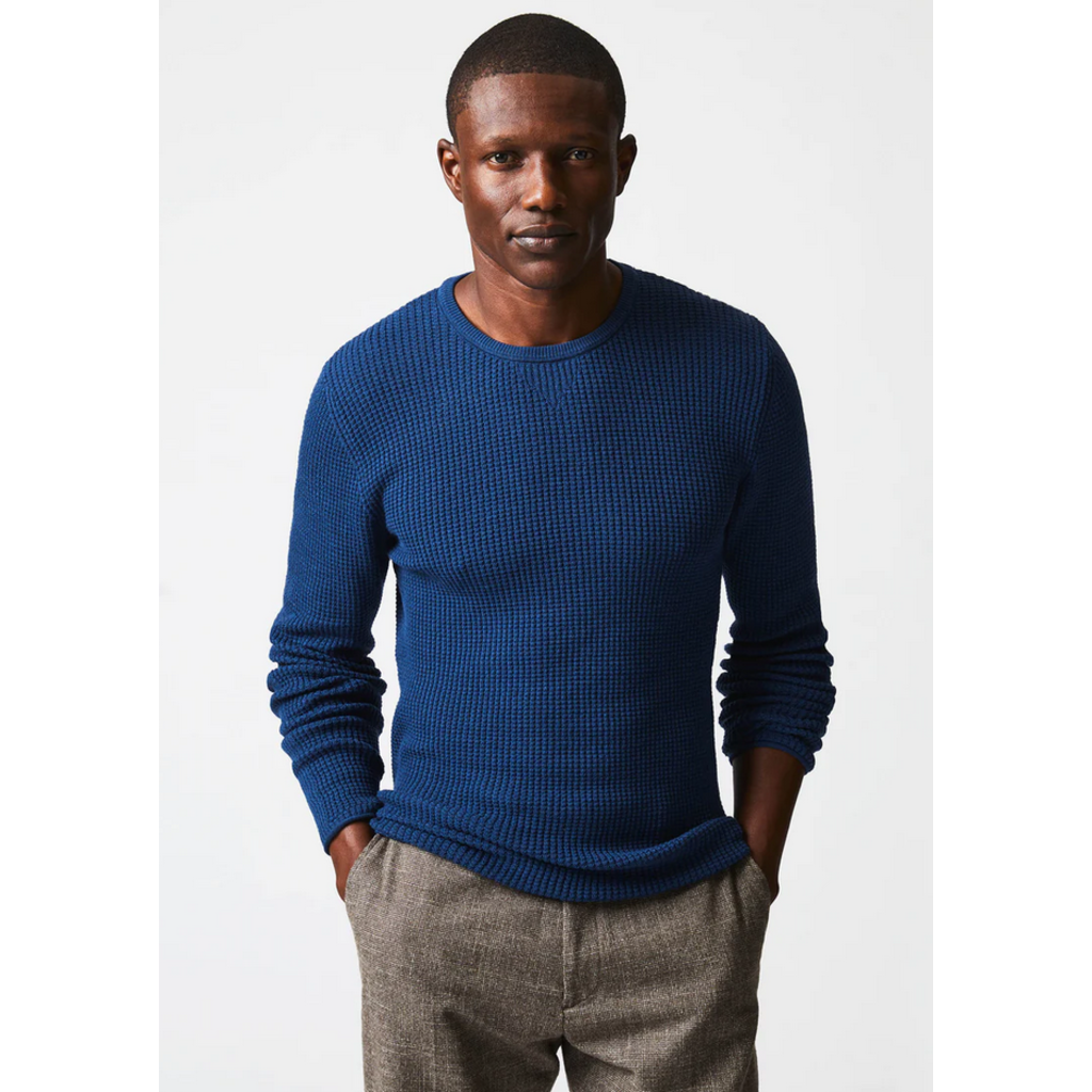 Billy Reid Mini Waffle Crew Sweater Franklin Road Apparel Company