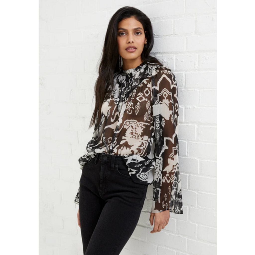 French Connection Hallie High Neck Blouse - Franklin Road Apparel Company