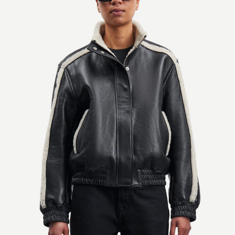 SAMSOE SAMSOE Meadow Leather Bomber