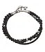 John Varvatos John Varavtos Triple Strand /Obsidian Bead Braclet