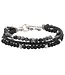 John Varvatos John Varavtos Triple Strand /Obsidian Bead Braclet