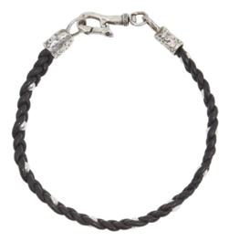John Varvatos John Varvatos Leather Braided Single Strand Bracelet