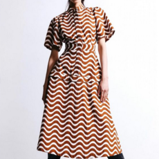DU PARADIS Leah Pleated Midi Dress