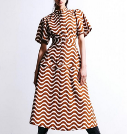 DU PARADIS Leah Pleated Midi Dress