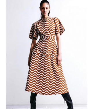 DU PARADIS Leah Pleated Midi Dress