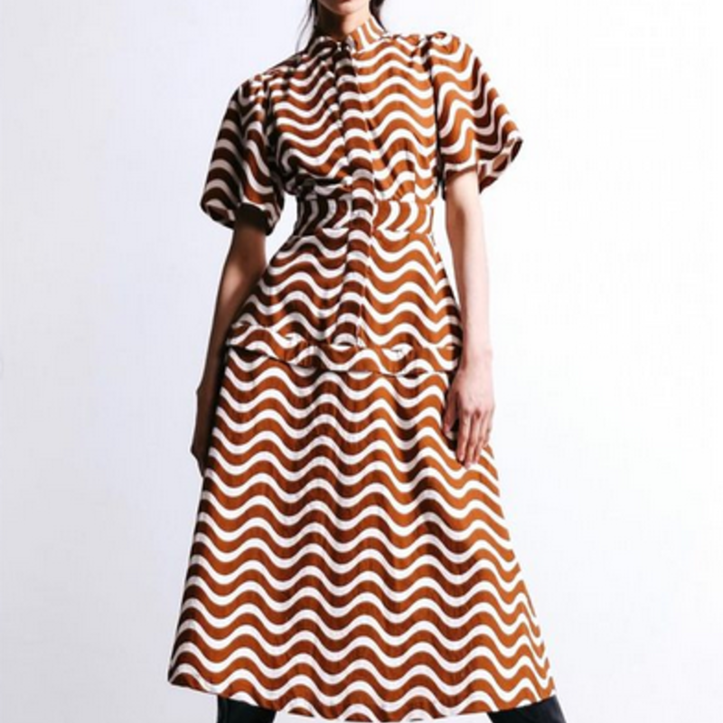 DU PARADIS Leah Pleated Midi Dress