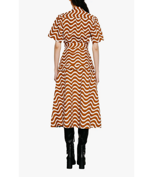 DU PARADIS Leah Pleated Midi Dress
