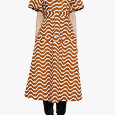DU PARADIS Leah Pleated Midi Dress