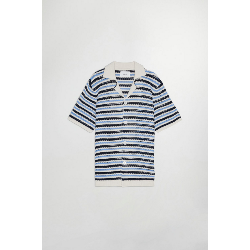 No Nationality NNO7 Henry Knit Open Collar Shirt