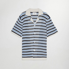 No Nationality NNO7 Henry Knit Open Collar Shirt