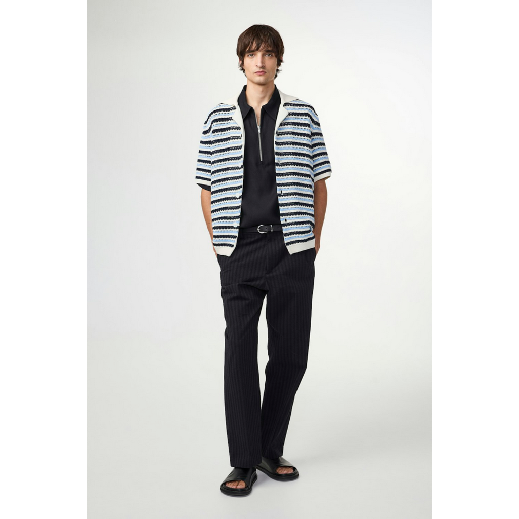 No Nationality NNO7 Henry Knit Open Collar Shirt