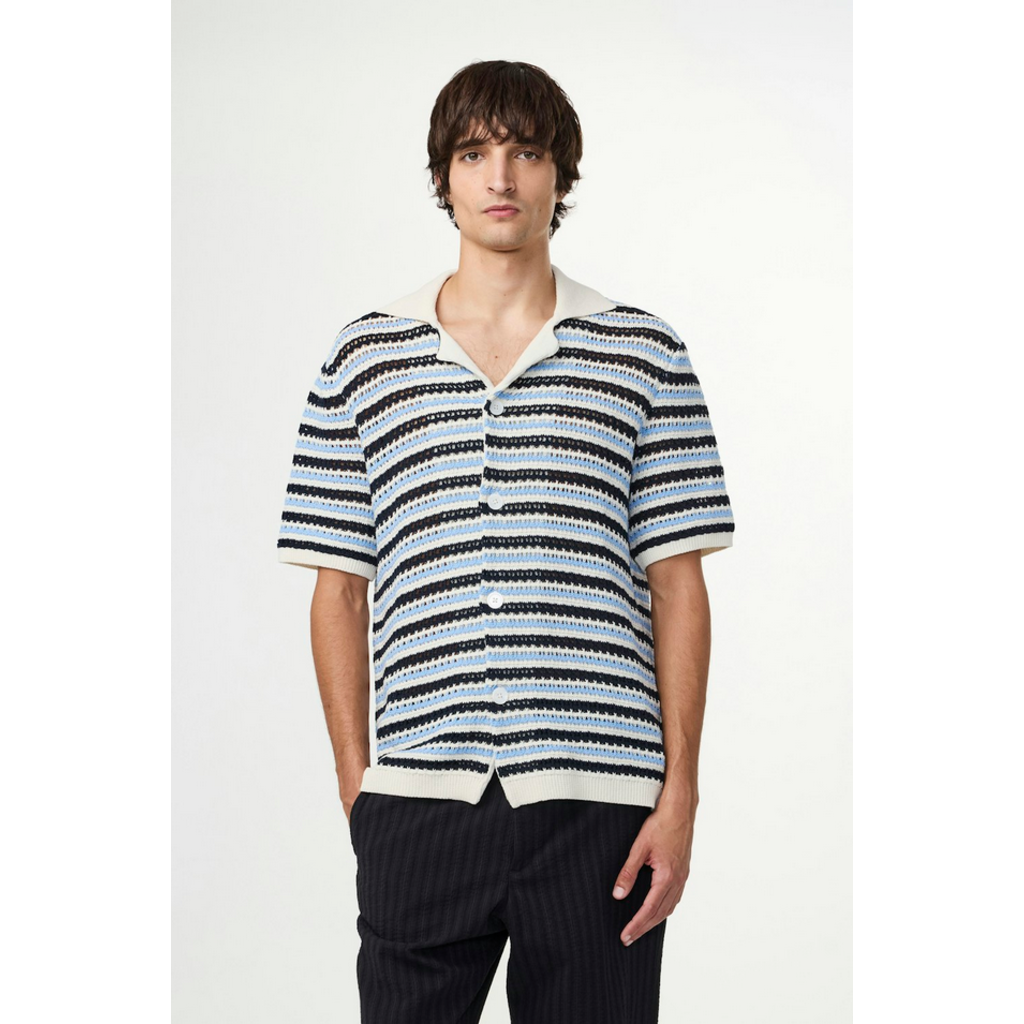 No Nationality NNO7 Henry Knit Open Collar Shirt