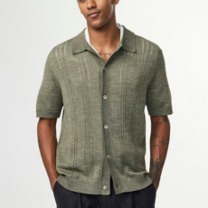 No Nationality NNO7 Thor Textured SS Cardigan