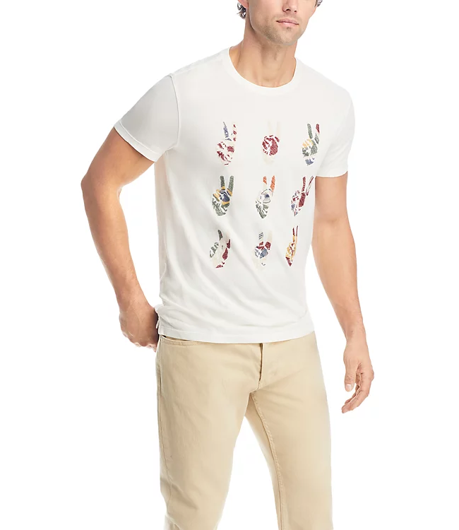 John Varvatos John Varvatos Multi Peace Hand Tee