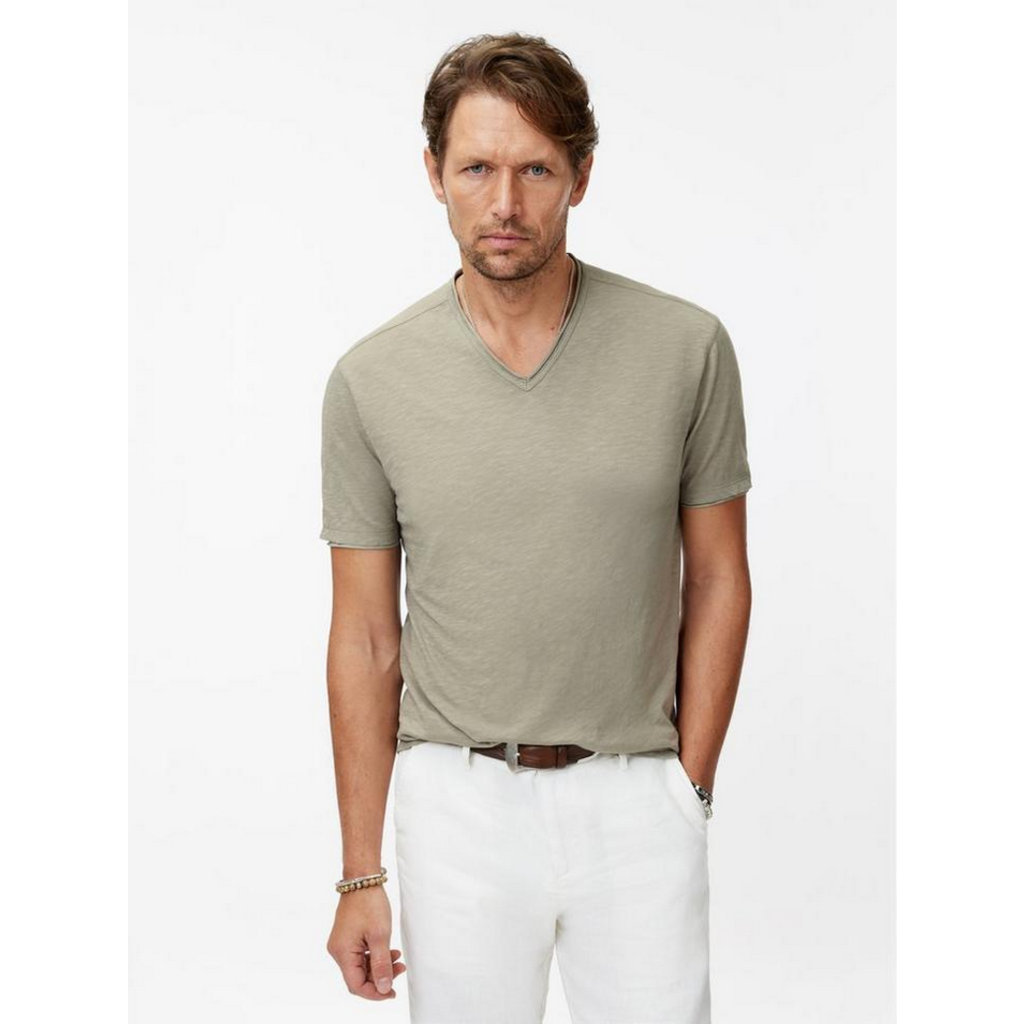 John Varvatos John Varvatos Miles SS  Slub V Neck