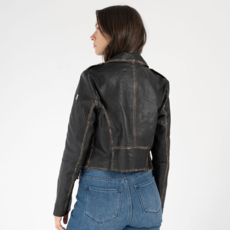 MAURITIUS Sharon Antique Crop Moto Jacket