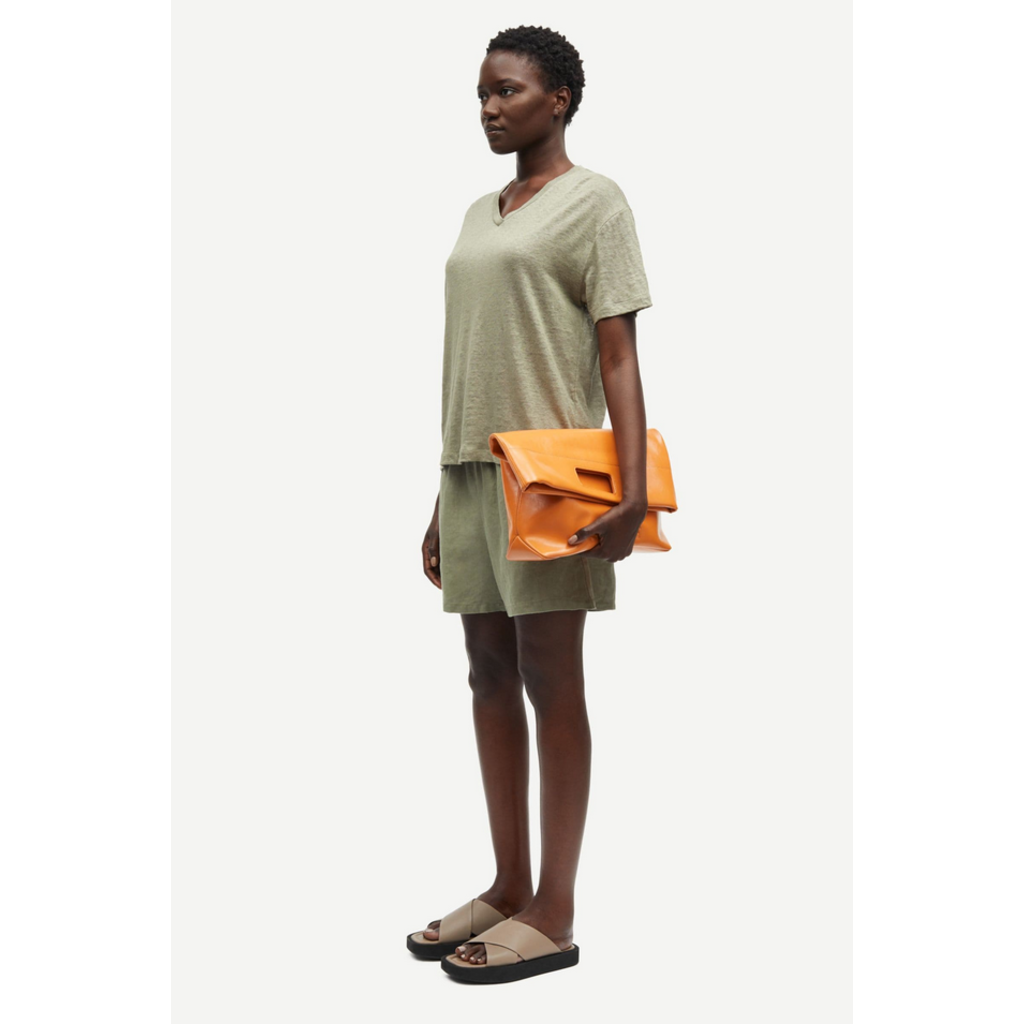 SAMSOE SAMSOE Saeli Linen V-Neck Tee