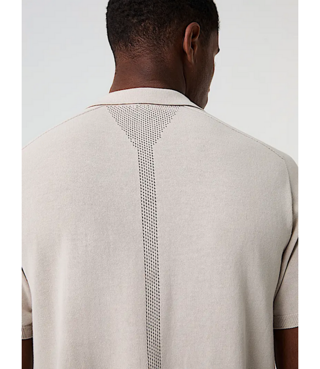 Alpha Tauri Alpha Tuari 3D Cott/Linen Knit SS V-Neck