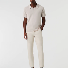 Alpha Tauri Alpha Tuari 3D Cott/Linen Knit SS V-Neck