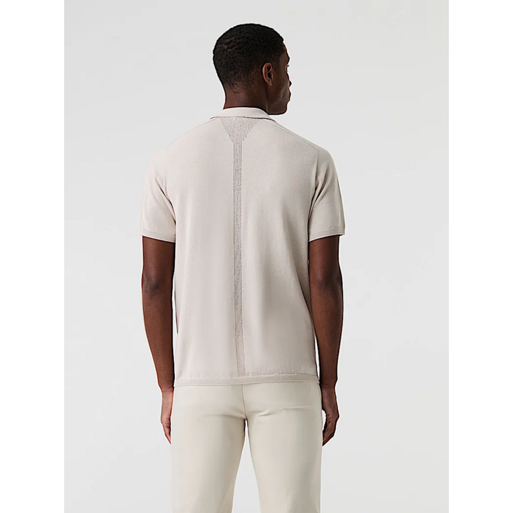 Alpha Tauri Alpha Tuari 3D Cott/Linen Knit SS V-Neck