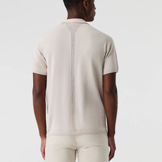 Alpha Tauri Alpha Tuari 3D Cott/Linen Knit SS V-Neck