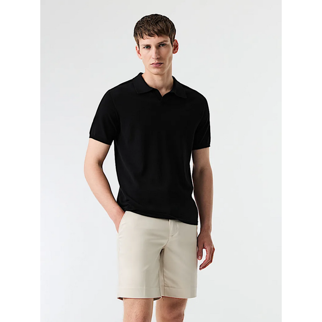 Alpha Tauri Alpha Tuari 3D Cott/Linen Knit SS V-Neck