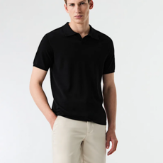 Alpha Tauri Alpha Tuari 3D Cott/Linen Knit SS V-Neck