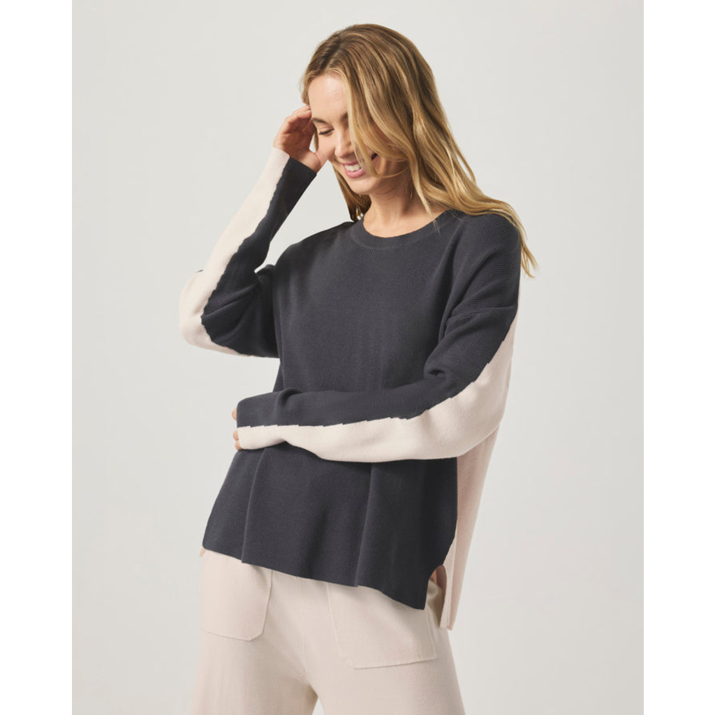 Ladies SPLENDID Splendid Veronica Two Tone Sweater