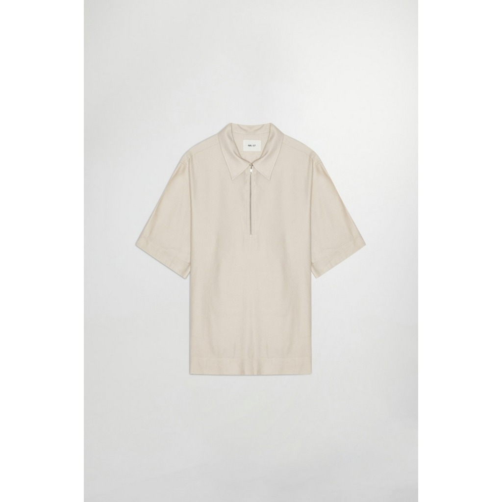 No Nationality NNO7 Bruno Half Zip SS Polo
