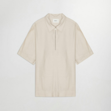 No Nationality NNO7 Bruno Half Zip SS Polo